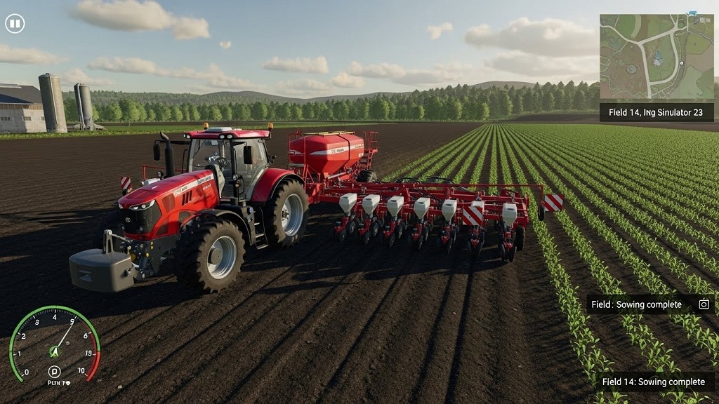 Field preparation process in Farming Simulator 23