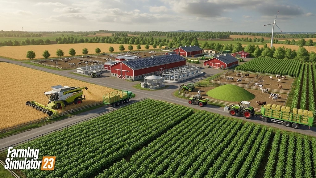 Successful farm layout in Farming Simulator 23