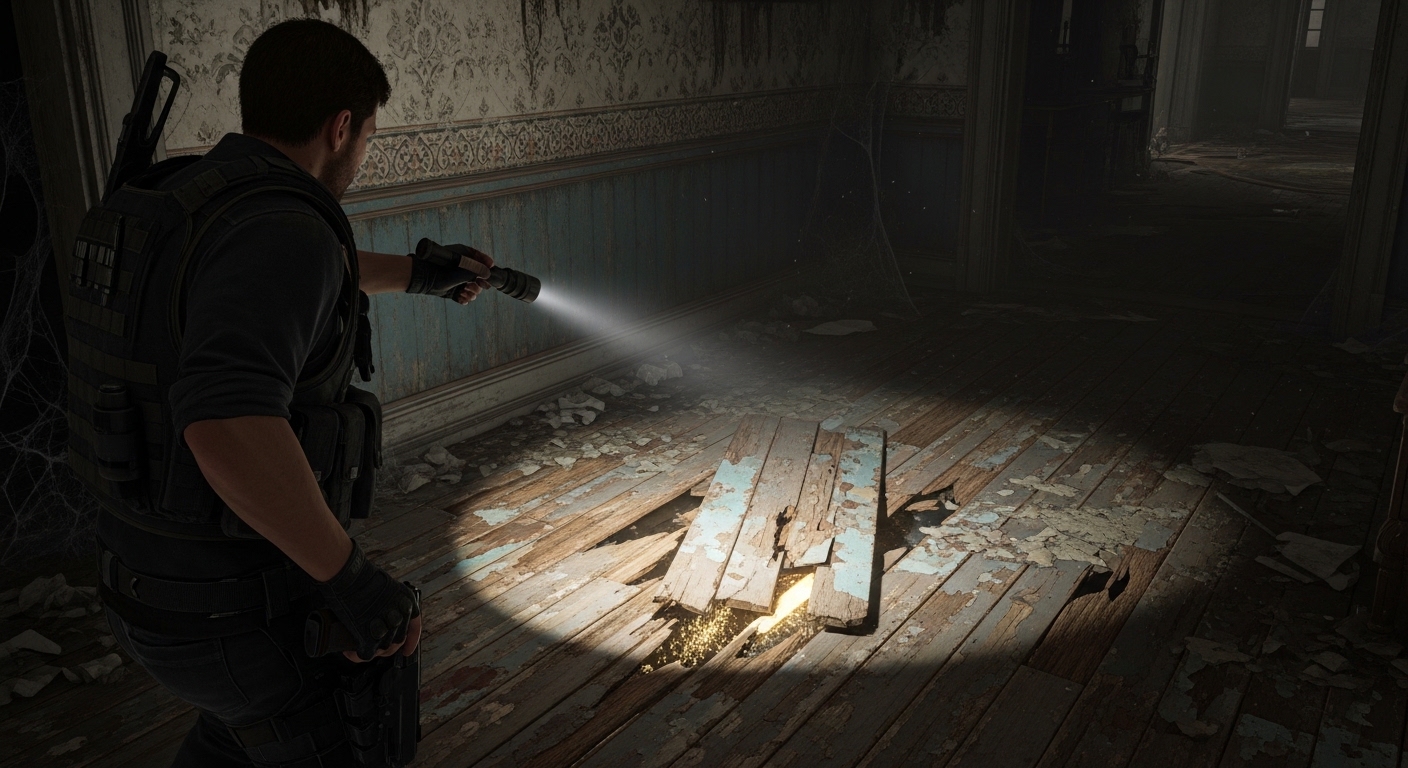 Close up of rare collectibles and herbs in Resident Evil Requiem