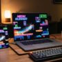 Laptop displaying a fast casual browser game with a 60FPS counter.