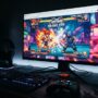 Fighting game running smoothly inside a web browser on a desktop PC setup.
