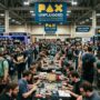 Crowded tabletop gaming convention floor at PAX Unplugged 2026 in Philadelphia