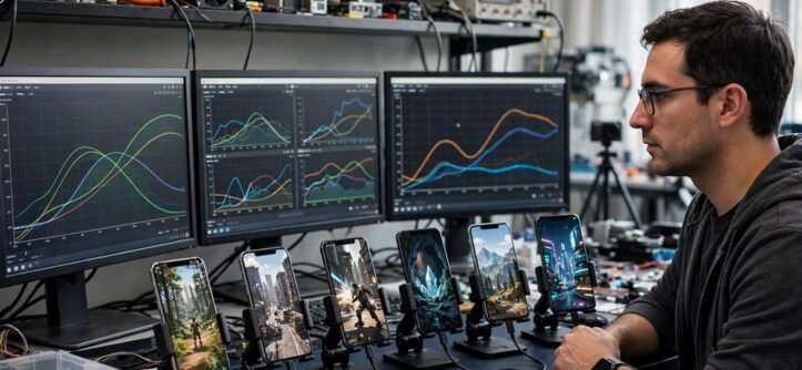 Android game development partner profiling game performance across test devices